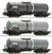 67125 Roco set of 3 tank cars GATX
